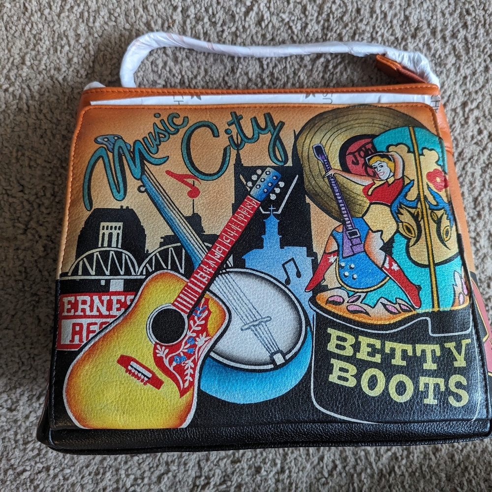 NWT ANUSCHKA Leather Crossbody Music City Bag